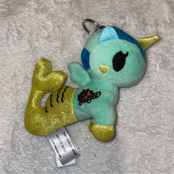 Sea Green Mermicorno Plush Keychain - Picture 1 of 3